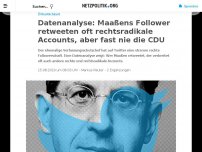 Bild zum Artikel: Datenanalyse: Maaßens Follower retweeten rechtsradikale Accounts, aber fast nie die CDU