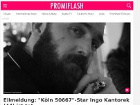 Bild zum Artikel: Eilmeldung: 'Köln 50667'-Star Ingo Kantorek ist gestorben