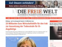 Bild zum Artikel: 20 Milliarden Euro Wirtschaftshilfe für den Irak zur Aussetzung der Todesstrafe für IS-Angehörige