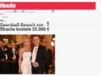 Bild zum Artikel: Opernball-Besuch von Strache kostete 25.000 €