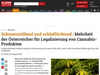 Bild zum Artikel: Mehrheit der Österreicher für Legalisierung von Cannabis-Produkten