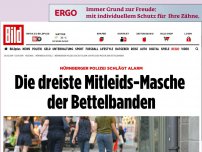 Bild zum Artikel: Bettler in Nürnberg - Aggressiv wollen sie Geld