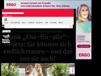 Bild zum Artikel: Jede 14. Ehe ist gleichgeschlechtlich: 'Ehe für alle'-Gesetz wirkt