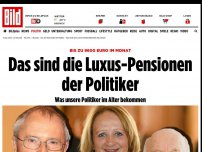 Bild zum Artikel: Bis zu 9600 Euro im Monat - Das sind die Luxus-Pensionen der Politiker