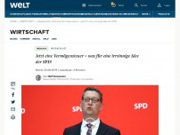 Bild zum Artikel: Jetzt eine Vermögenssteuer – was für eine irrsinnige Idee der SPD!