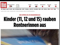 Bild zum Artikel: Ein Opfer (91) im Krankenhaus - Kinder (11, 12 und 15) rauben Rentnerinnen aus