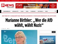 Bild zum Artikel: ZDF bietet linksgrüner Propagandistin uneingeschränkte Plattform Marianne Birthler: „Wer die AfD wählt, wählt Nazis“