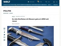 Bild zum Artikel: So viele Straftaten mit Messern gab es in NRW seit Januar