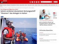 Bild zum Artikel: Etwa 100 gerettete Migranten an Bord - Salvini verbietet deutschem Rettungsschiff 'Eleonore' das Anlegen in Italien