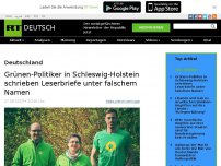 Bild zum Artikel: Grünen-Politiker in Schleswig-Holstein schrieben Leserbriefe unter falschem Namen