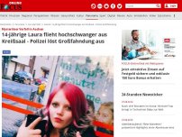 Bild zum Artikel: Mysteriöser Vorfall in Aachen - 14-jährige Laura flieht hochschwanger aus Kreißsaal - Polizei löst Großfahndung aus