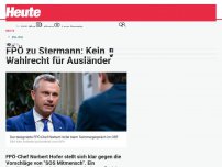 Bild zum Artikel: FPÖ zu Stermann: Kein Wahlrecht für Ausländer