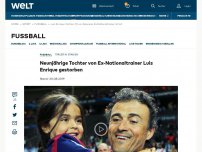 Bild zum Artikel: Neunjährige Tochter von Ex-Nationaltrainer Luis Enrique gestorben