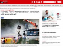 Bild zum Artikel: Rennen wurde abgebrochen - Formel-2-Fahrer Anthoine Hubert stirbt nach schlimmem Unfall