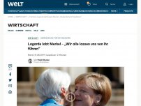 Bild zum Artikel: Lagarde lobt Merkel – „Wir alle lassen uns von ihr führen“