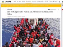 Bild zum Artikel: Flüchtlinge: Drei Rettungsschiffe warten im Mittelmeer auf Einlass in Häfen