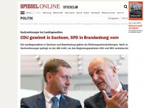 Bild zum Artikel: Landtagswahlen: Erste Prognosen - CDU gewinnt bei Landtagswahlen in Sachsen, SPD in Brandenburg vorn