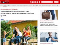 Bild zum Artikel: Hohe Steuerbelastung, hohe Kosten - Von 1666 Euro bleiben 37 Euro: Der Mittelschicht bleibt kaum noch Luft zum Sparen