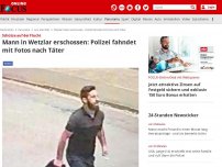 Bild zum Artikel: Schütze auf der Flucht - Mann in Wetzlar erschossen: Polizei fahndet mit Fotos nach Täter
