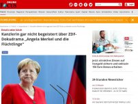 Bild zum Artikel: Details seien falsch - Kanzlerin gar nicht begeistert über ZDF-Dokudrama 'Angela Merkel und die Flüchtlinge'