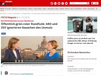 Bild zum Artikel: Die FOCUS-Kolumne von Jan Fleischhauer - Öffentlich-grün-roter Rundfunk: ARD und ZDF ignorieren Rauschen des Unmuts
