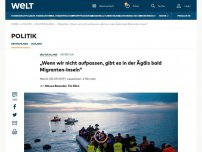 Bild zum Artikel: „Wenn wir nicht aufpassen, gibt es in der Ägäis bald Migranten-Inseln“