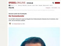 Bild zum Artikel: Österreich spottet über Kurz-Biografie: Der Sonnenkanzler