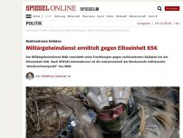 Bild zum Artikel: Rechtsextreme Soldaten: Militärgeheimdienst ermittelt gegen Eliteeinheit KSK