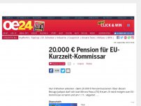 Bild zum Artikel: 20.000 € Pension für EU-Kurzzeit-Kommissar
