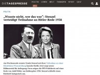Bild zum Artikel: „Wusste nicht, wer das war“: Stenzel verteidigt Teilnahme an Hitler-Rede 1938