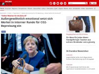 Bild zum Artikel: 'Stellen Weichen für die Zukunft' - Außergewöhnlich emotional setzt sich Merkel in interner Runde für CO2-Bepreisung ein