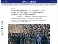 Bild zum Artikel: Kleine Anfrage (AfD): Wie viele Straftäter mit Status „Asyl“, „Duldung“ und „unerlaubtem Aufenthalt“ gibt es?