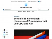 Bild zum Artikel: Medienbericht - Schon in 18 Kommunen Hinweise auf Zusammenarbeit von CDU und AfD