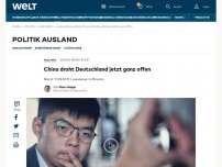 Bild zum Artikel: Chinas droht Deutschland jetzt ganz offen