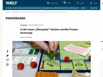 Bild zum Artikel: In der neuen Monopoly-Version werden Frauen bevorzugt