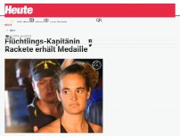 Bild zum Artikel: Flüchtlings-Kapitänin Rackete erhält Medaille