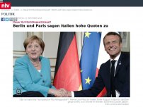 Bild zum Artikel: Neuer EU-Flüchtlingsschlüssel?: Berlin und Paris sagen Italien hohe Quoten zu