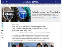 Bild zum Artikel: Rom will automatisches Verteilungssystem: Deutschland übernimmt je ein Viertel der neu ankommenden Migranten