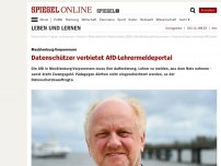 Bild zum Artikel: Mecklenburg-Vorpommern: Datenschützer verbietet AfD-Lehrermeldeportal