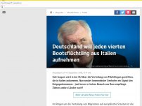 Bild zum Artikel: Deutschland will jeden vierten Bootsflüchtling aus Italien aufnehmen