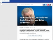 Bild zum Artikel: Deutschland will jeden vierten Bootsflüchtling aus Italien aufnehmen