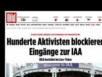 Bild zum Artikel: Aufstand gegen Automesse - Aktivisten blockieren IAA