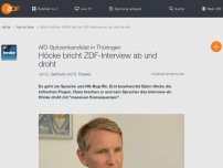 Bild zum Artikel: Höcke bricht ZDF-Interview ab und droht