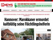 Bild zum Artikel: Tatverdächtiger, 37.000 Euro und Handy der Ermordeten sicher gestellt Hannover: Marokkaner ermordet kaltblütig seine Flüchtlingshelferin