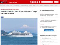 Bild zum Artikel: Schüler eine Frankfurter Gymnasiums - Studienfahrt mit dem Kreuzfahrtschiff sorgt für Diskussionen