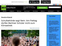 Bild zum Artikel: Schulbehörde sagt Nein: Am Freitag dürfen Berliner Schüler nicht zum Klimastreik