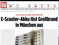 Bild zum Artikel: 200 000 Euro Schaden - E-Scooter-Akku löst Großbrand in München aus