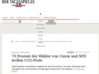 Bild zum Artikel: 70 Prozent der Wähler von Union und SPD wollen einen CO2-Preis