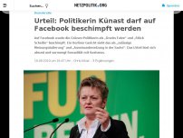Bild zum Artikel: Urteil: Politikerin Künast darf auf Facebook beschimpft werden