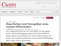 Bild zum Artikel: Renate Künast - Diese Richter sind Totengräber eines sozialen Miteinanders